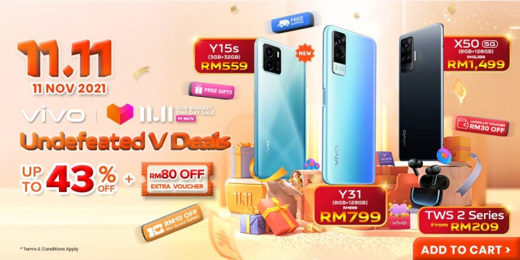 11.11: Vivo sedia tawaran sukar dikalahkan di Lazada