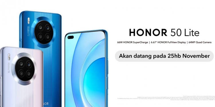 Honor 50 Lite sah hadir ke Malaysia bulan ini
