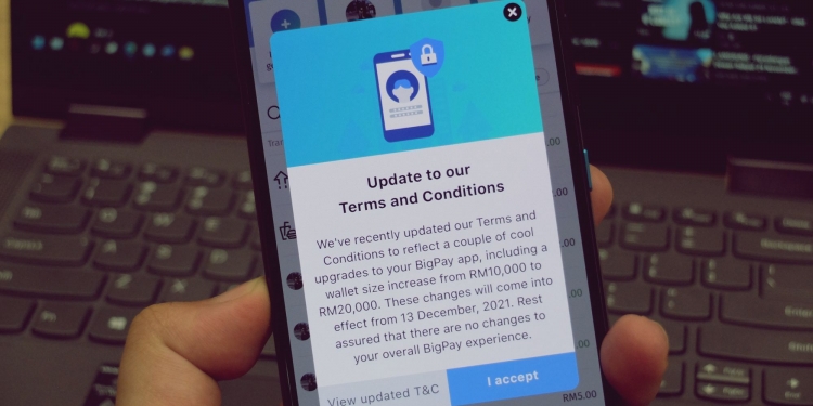 BigPay perbaik cara mereka war-warkan T&C baru, kini lebih kemas