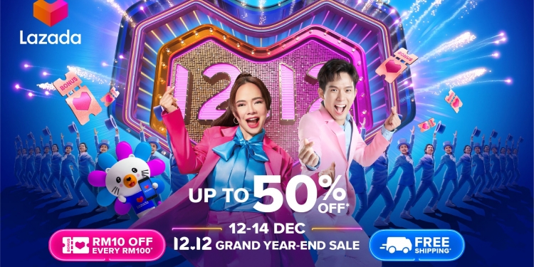 Nikmati potongan harga sehingga 50%, penghantaran percuma & pelbagai tawaran lain sempena 12.12 Lazada