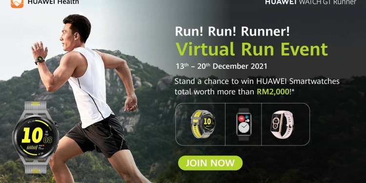 Sertai larian Huawei Run! Run! Runner! untuk menang jam tangan Huawei Watch GT Runner