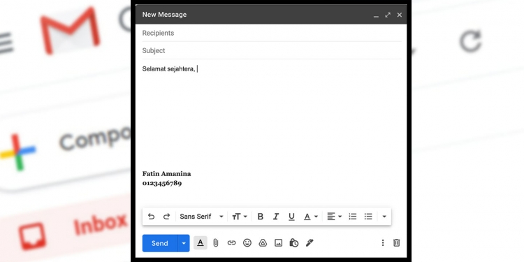 TIPS: Cara tambah tandatangan Gmail di laptop & telefon