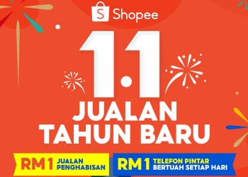Dapatkan telefon pintar RM1 di Shopee sempena tahun baru
