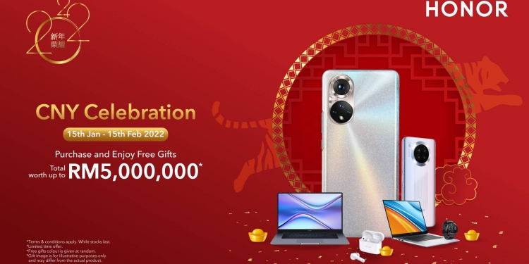 PROMO: Honor sedia RM5 juta hadiah percuma sempena Jualan Tahun Baru Cina