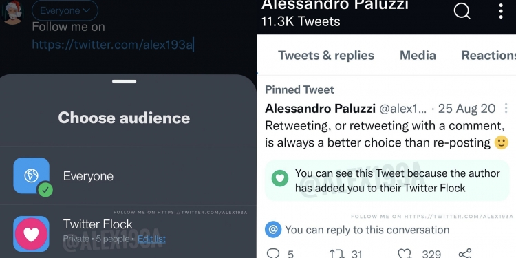Twitter usahakan ciri seperti Close Friend di Instagram Stories, ia digelar sebagai Flock