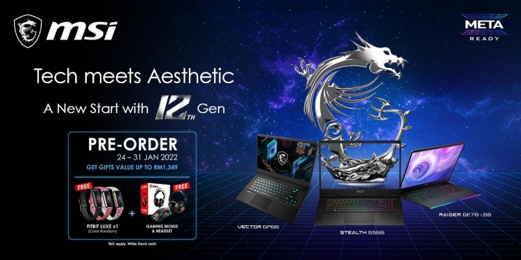 Laptop MSI dilengkapi Intel Core i9 gen-12 dan RTX 3080 Ti tiba bersama hadiah percuma bernilai RM1,349