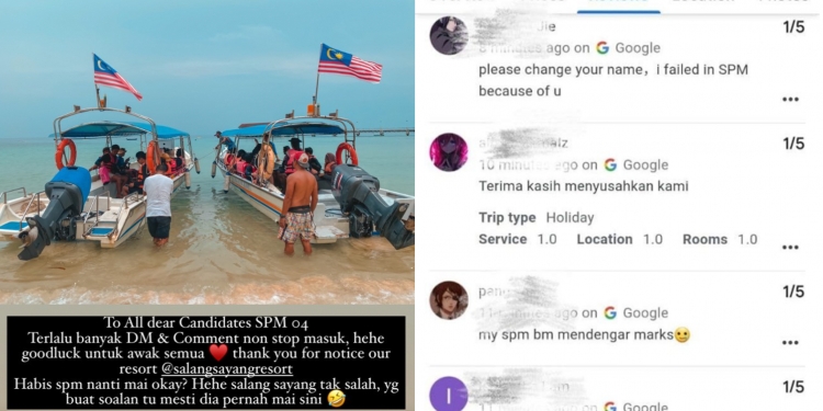 Pusat peranginan ini terima ulasan negatif di Google & Instagram kerana namanya disebut dalam ujian pendengaran SPM