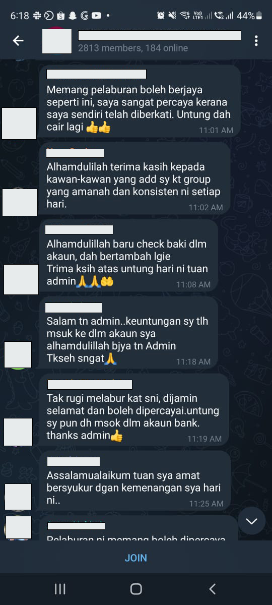 Terperdaya Dengan Pelaburan Haram Di Telegram Mangsa Rugi Rm20600 5613