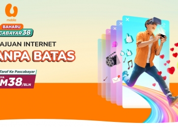 U Mobile perkenal Pascabayar 38 dengan 30GB data tanpa had kelajuan, serta panggilan tanpa had
