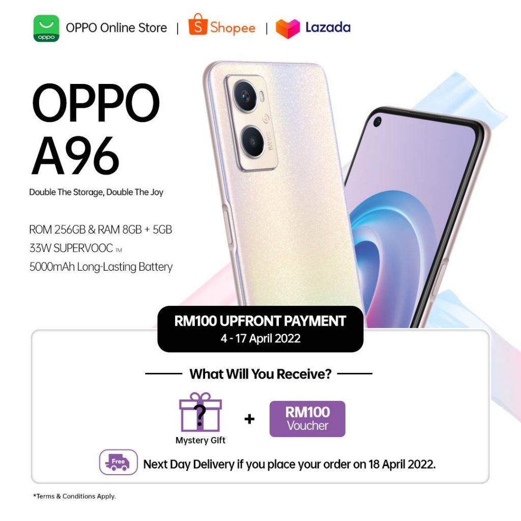 Oppo A96 Bakal Tiba, Ada Hadiah Percuma Untuk Tempahan Awal Sekarang ...