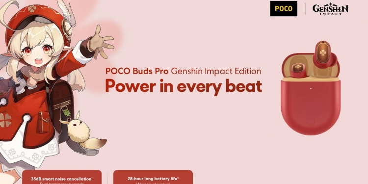 Produk audio pertama Poco adalah fon telinga TWS edisi Klee dari Genshin Impact