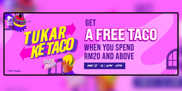 Taco Bell sediakan juadah Crunchy Taco percuma untuk pelanggan, terhad sehingga 16 Mei 2022