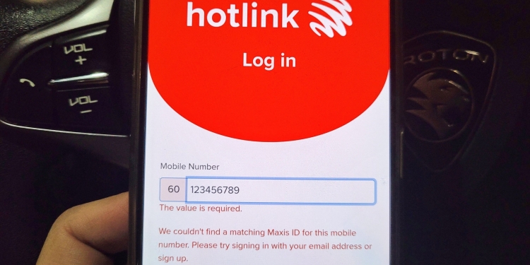 Pengguna Maxis dan Hotlink tidak boleh daftar masuk akaun