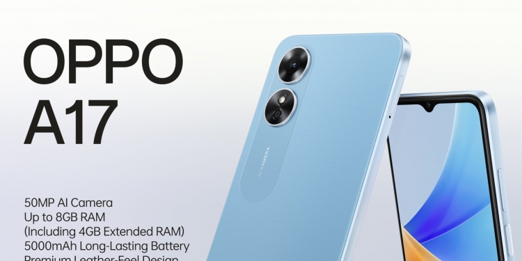 Oppo A17, telefon mampu milik dengan rekaan rasa kulit dan kamera 50MP