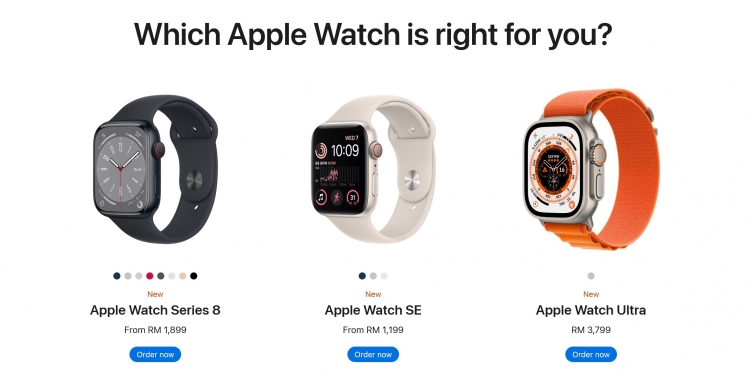 Apple Watch Ultra, Watch Series 8 dan Watch SE dijual di Malaysia mulai hari ini