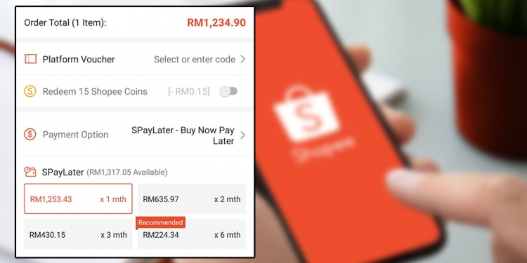 Shopee SPayLater (BNPL) kini ada caj tambahan, faedah sehingga 18% setahun dan denda jika lewat