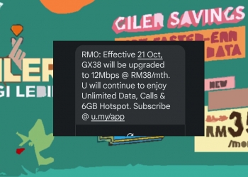 Anda pengguna U Mobile GX38? Harga langganan anda telah dinaikkan, baca untuk maklumat lanjut