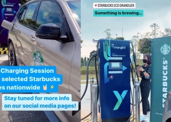 T20 boleh cas kereta elektrik mereka di Starbucks secara PERCUMA, ini lokasinya