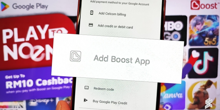 Bayar Google Playstore dengan Boost dan terima pulangan tunai