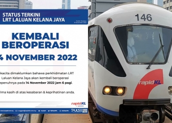 LRT laluan Kelana Jaya kembali beroperasi 14 November 2022, ini pampasan yang menanti pengguna terjejas