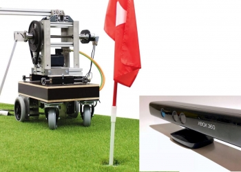 Robot ini lagak pemain golf pro dengan bantuan Microsoft Kinect 3D