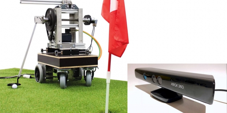 Robot ini lagak pemain golf pro dengan bantuan Microsoft Kinect 3D