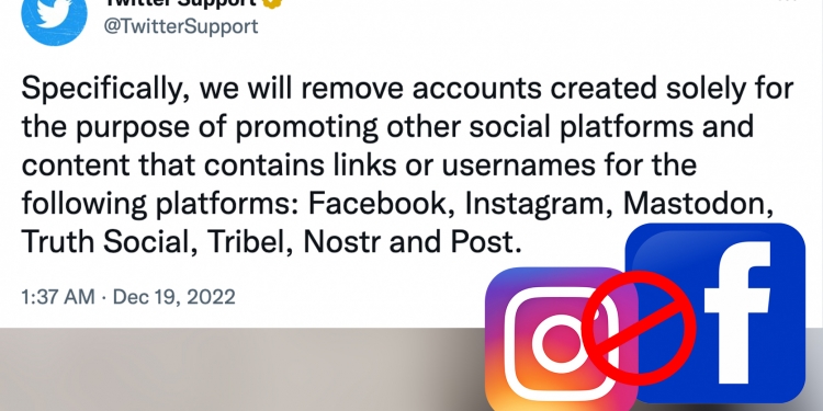 Tweet dengan pautan Facebook & Instagram akan dibuang?