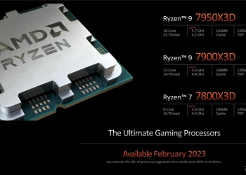 Tiga CPU Ryzen 7000 berteknologi 3D V-cache mula dijual 14 Februari 2023?