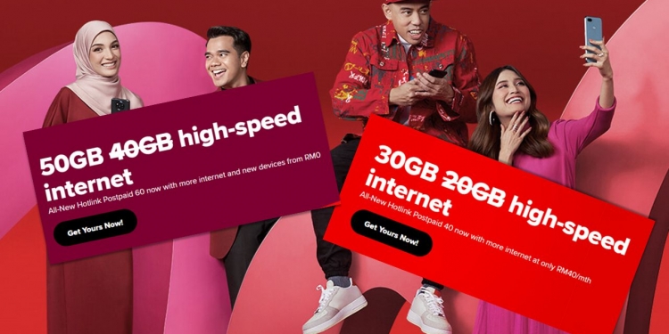 Pascabayar Hotlink telah diperbaharui, kini datang dengan sehingga 20GB lebih data
