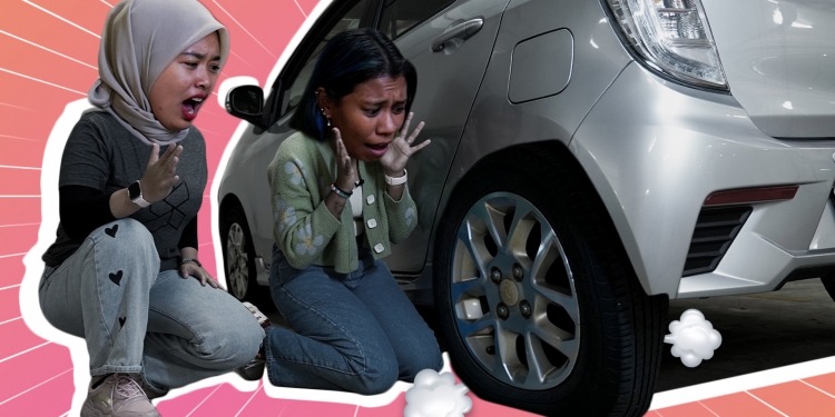 TIPS: Cara ganti tayar kereta pancit semasa kecemasan, perempuan pun boleh buat!