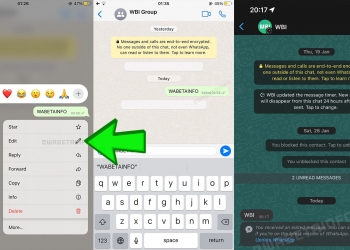 WhatsApp uji ciri edit mesej, fungsi hampir sama dengan Telegram & iMessage