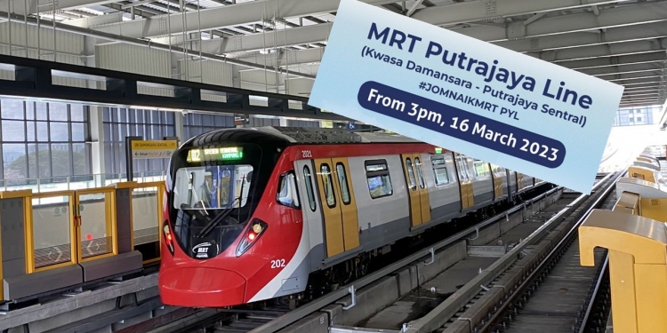 MRT 2 Kwasa Damansara – Putrajaya Sentral akan dibuka 16 Mac 2023 jam 3 petang