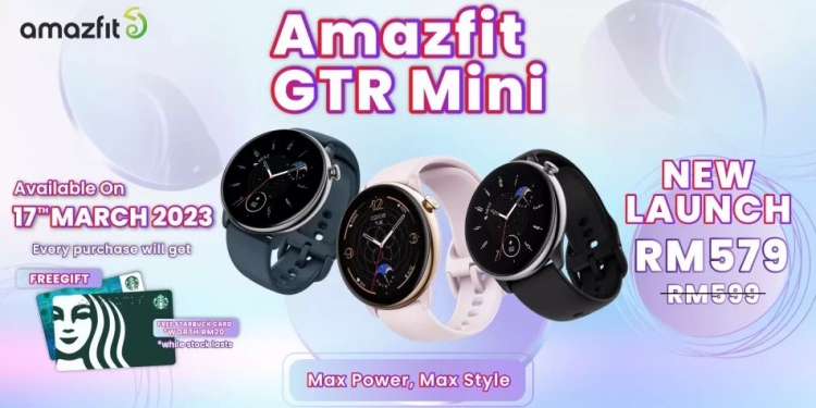 Harga Amazfit GTR Mini didedah lebih awal daripada tarikh pelancaran 17 Mac 2023