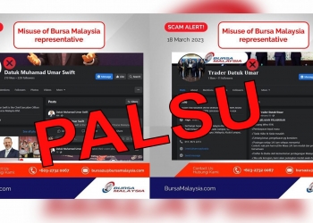 Facebook Page palsu kongsi tentang pelaburan, identiti ketua pegawai eksekutif Bursa Malaysia disalahguna