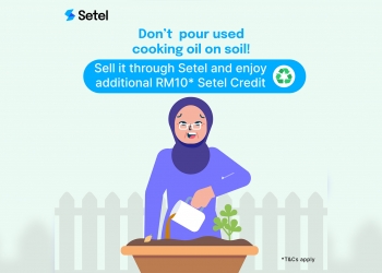 Jual minyak masak terpakai di Setel & dapatkan kredit tambahan RM10 dalam tempoh terhad