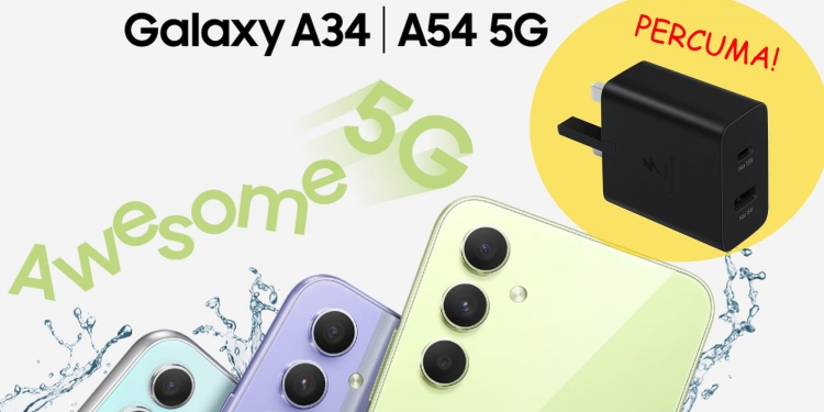 PROMO: Pengecas PD Duo 35W percuma jika anda tempah Galaxy A54 atau Galaxy A34 dengan kod eksklusif ini