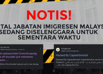 Laman web rasmi IJN dan Jabatan Imigresen telah digodam