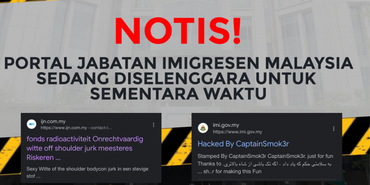 Laman web rasmi IJN dan Jabatan Imigresen telah digodam