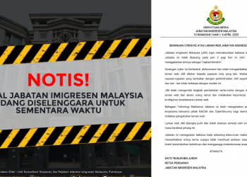 Jabatan Imigresen akui laman web mereka digodam, serta memberitahu langkah yang diambil