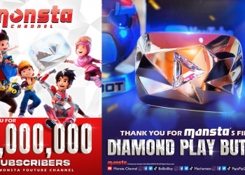 Pencipta BoBoiBoy, MONSTA dianugerahkan Diamond Play Button oleh YouTube