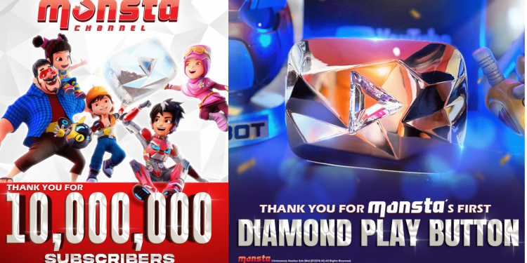 Pencipta BoBoiBoy, MONSTA dianugerahkan Diamond Play Button oleh YouTube