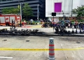 Skuter Beam bersama beberapa motorsikal lain hangus terbakar di KLCC