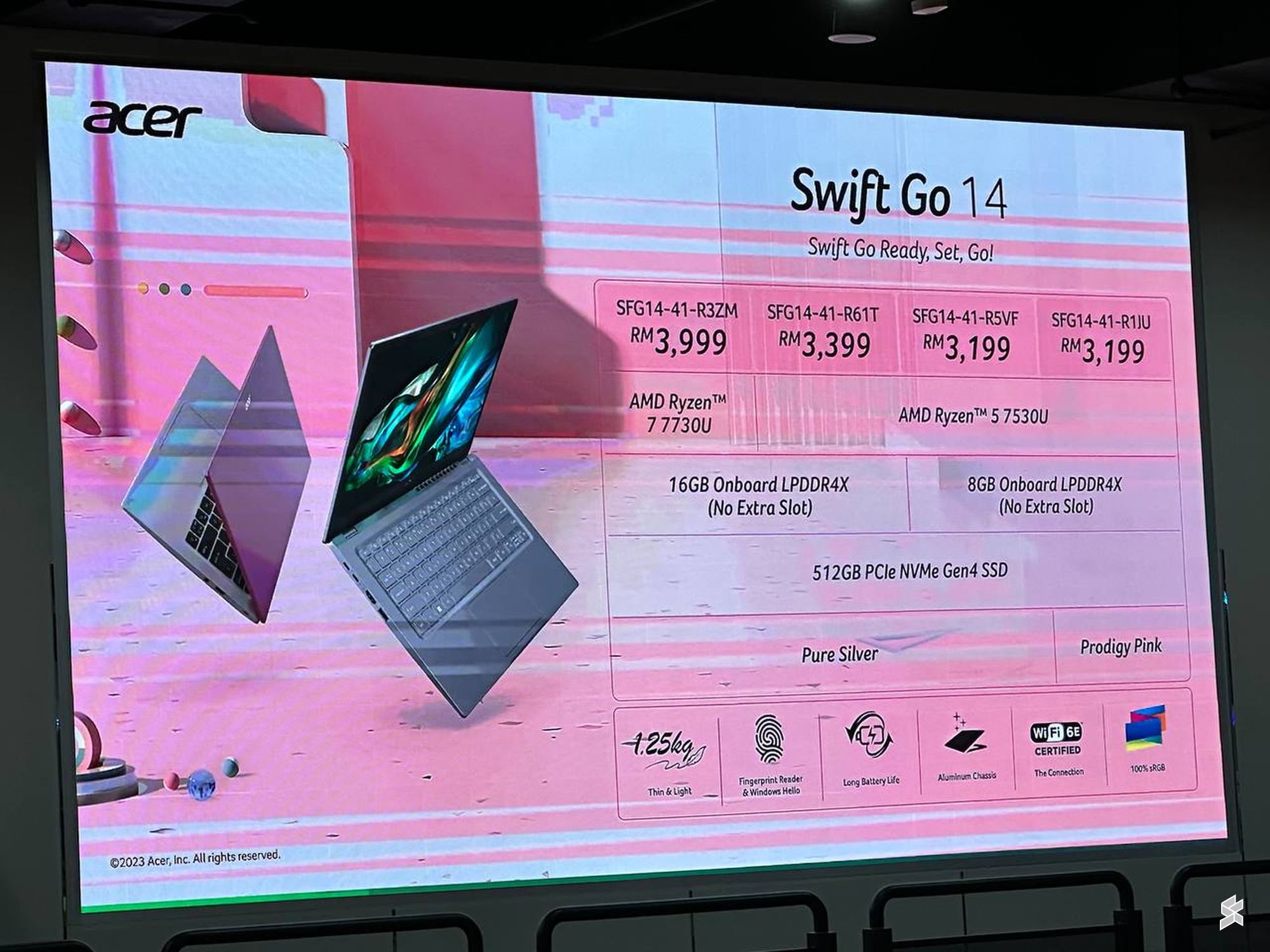 Acer Swift Go Malaysia Laptop Dengan Amd Ryzen Siri Pada Harga