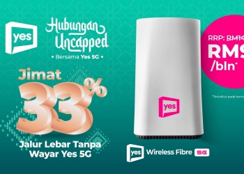 Yes Wireless 5G menawarkan kuota 5G tanpa had hanya RM99/bulan