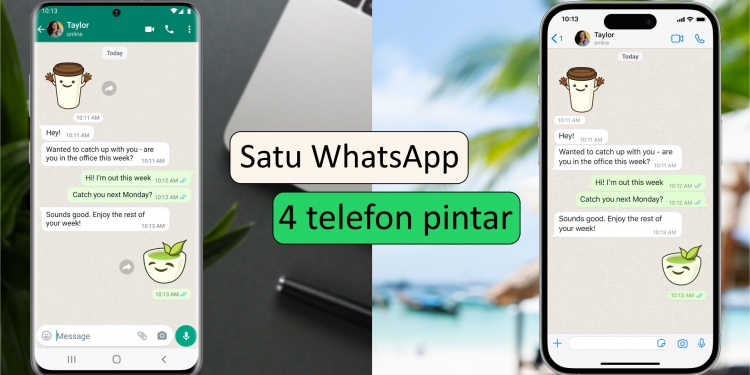 Whatsapp kini boleh digunakan di 4 telefon serentak, dengan syarat telefon utama mesti aktif dalam 14 hari