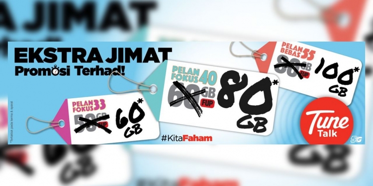 TuneTalk tambah data sehingga 20GB kepada Bebas 55, Fokus 40, dan Fokus 30