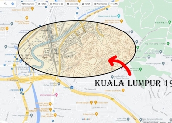 Ini peta hi-res Kuala Lumpur 1957. Tahukah anda Mid Valley Megamall letaknya di atas rumah sembelihan?