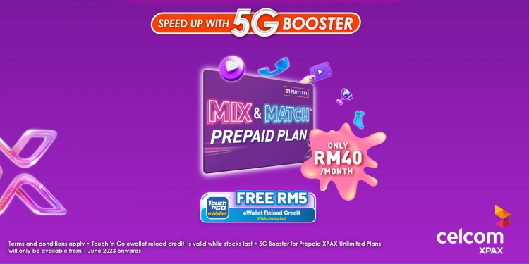 Celcom lancar prabayar Xpax Unlimited 40, internet 4G/5G tanpa had dengan kelajuan 3Mbps