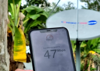 Mencuba Internet ConnectMe Now di Pos Sinderut, kami beroleh 45Mbps