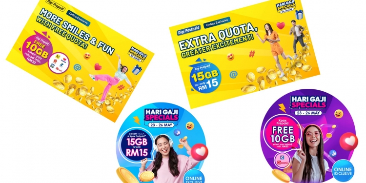 Promo CelcomDigi Hari Gaji Specials tawar 15GB untuk RM15, tapi sah untuk 3 hari sahaja